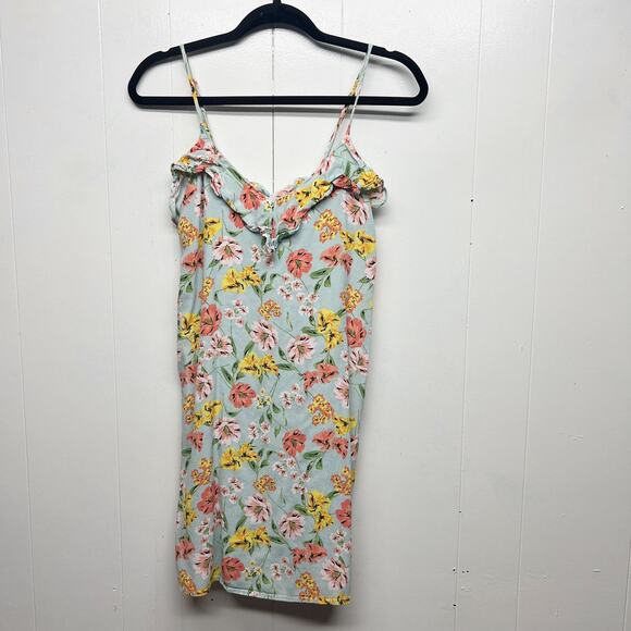 Everly Womens Mini Dress Medium Floral Fairy Cottagecore Romantic Coquette Beach - Picture 1 of 10